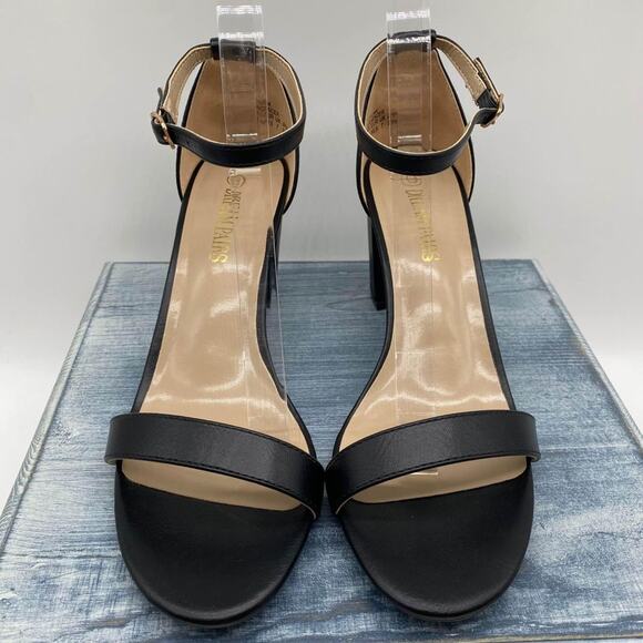 NEW DREAM PAIRS Women's Chunk D'Orsay Heels Black Size 9 - Picture 2 of 10
